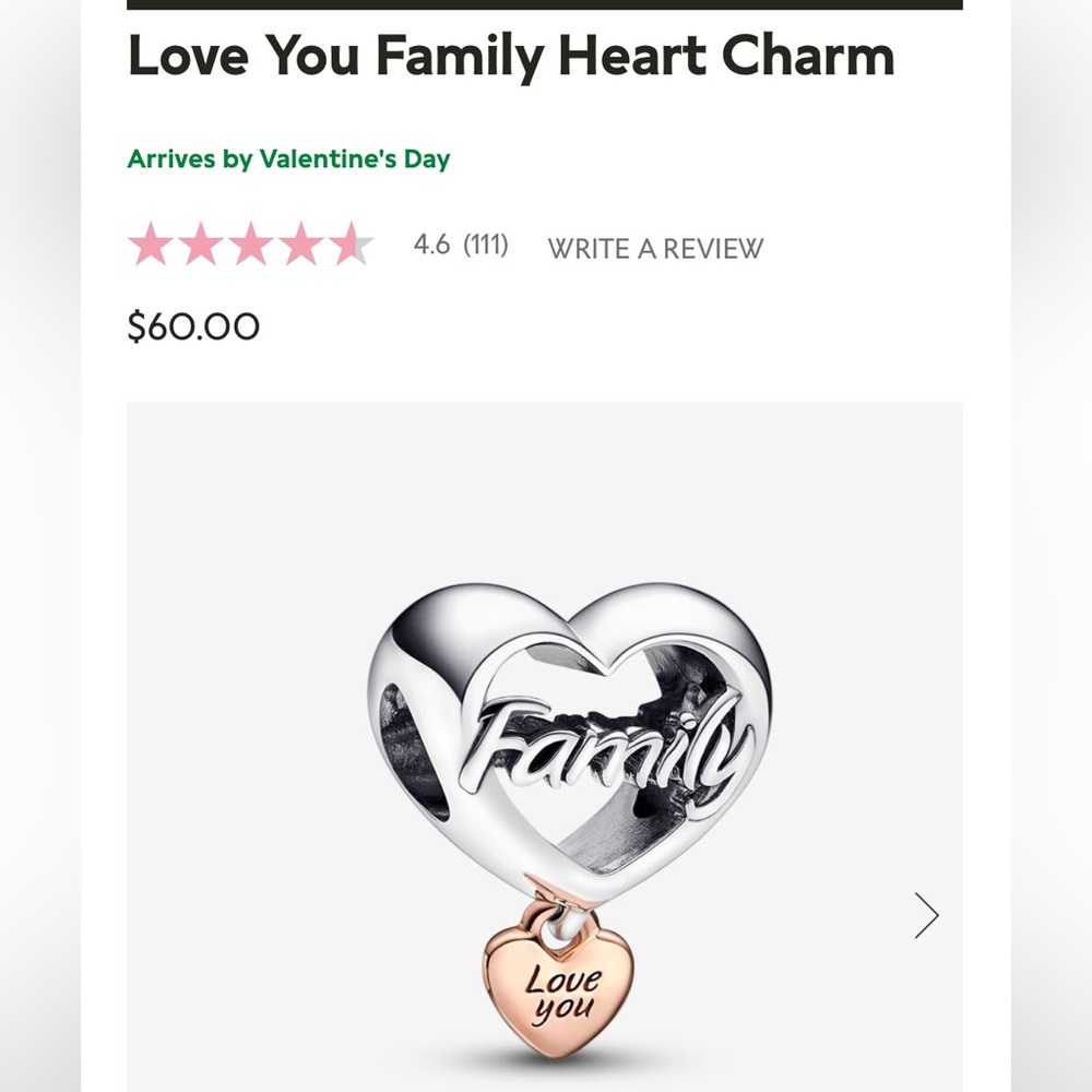 Pandora charm